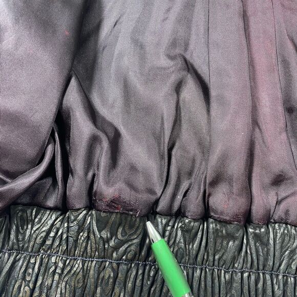 Vintage Gino Di Giorgio by Comint Womens Large Leather Bomber Jacket 80s 90s Zip - Picture 10 of 16